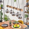 Koyoto Hanglamp, Kogellampje, Hanglamp Natuurlijke kleuren, Zwart, 5-lichts