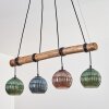 Koyoto Hanglamp, Kogellampje, Hanglamp Natuurlijke kleuren, Zwart, 4-lichts