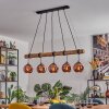 Koyoto Hanglamp, Kogellampje, Hanglamp Natuurlijke kleuren, Zwart, 5-lichts