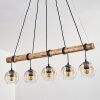 Koyoto Hanglamp, Kogellampje, Hanglamp Natuurlijke kleuren, Zwart, 5-lichts