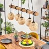 Basto Hanglamp, Hanglamp Natuurlijke kleuren, Zwart, 5-lichts