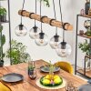 Koyoto Hanglamp, Kogellampje, Hanglamp Natuurlijke kleuren, Zwart, 5-lichts