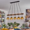 Koyoto Hanglamp, Kogellampje, Hanglamp Natuurlijke kleuren, Zwart, 5-lichts