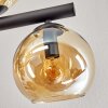 Koyoto Plafondlamp, Kogellampje Amber, Chroom, Rookkleurig, 10-lichts