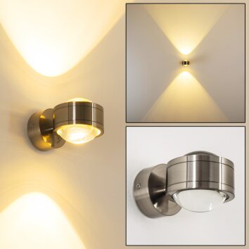 Indore Muurlamp LED Nikkel mat, 2-lichts