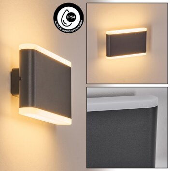 Gamas Wandlamp voor buiten, Wandlamp Antraciet, 1-licht