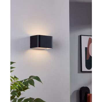 Eglo verlichting Eglo Wandlamp LED Zwart, Wit, 1-licht