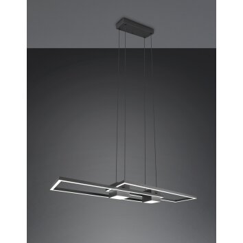 Trio verlichting ALBANY Hanglamp LED Zwart, 1-licht, Afstandsbediening