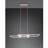 Trio verlichting ALBANY Hanglamp LED Bruin, 1-licht, Afstandsbediening