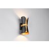 Trio verlichting Coat Wandlamp Zwart-Goud, 2-lichts