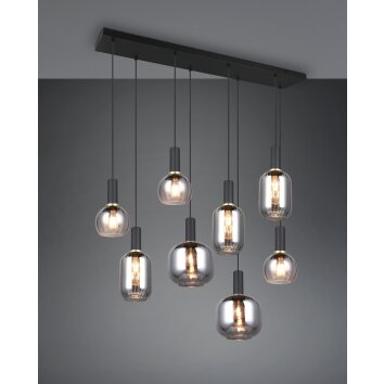 Trio verlichting Diva Hanglamp Zwart, 8-lichts