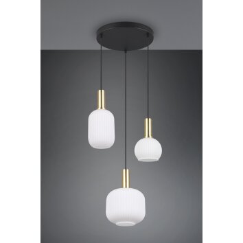 Trio verlichting Diva Hanglamp Messing, 3-lichts