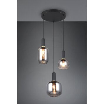 Trio verlichting Diva Hanglamp Zwart, 3-lichts