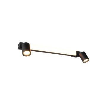 Trio verlichting Enrico Wandlamp LED Zwart, 3-lichts