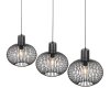 Trio verlichting GILA Hanglamp Zwart, 3-lichts