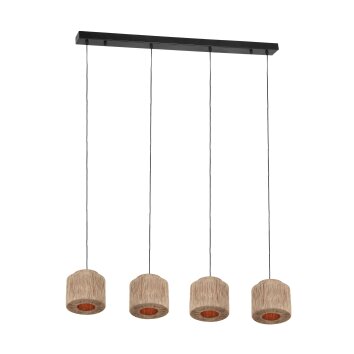 Trio verlichting SMILLA Hanglamp Zwart, 4-lichts