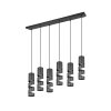 Trio verlichting Stream Hanglamp Zwart, 6-lichts