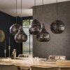 Jamprestes Hanglamp Bruin, Zwart, 5-lichts