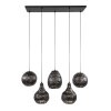 Jamprestes Hanglamp Bruin, Zwart, 5-lichts