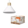 Ledvance DECOR Wand- en plafondlamp houtlook, Wit, 1-licht