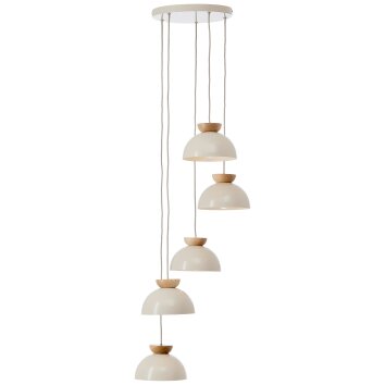 Briljante lampen Nalam Hanglamp Beige, 5-lichts