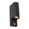 Lucide IR Wandlamp voor buiten Zwart, 2-lichts, Bewegingsmelder