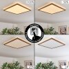 Antra Plafondlamp, Paneel LED houtlook, Wit, 1-licht