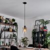 Hasvik Hanglamp, Hanglamp Chroom, Zwart, 1-licht