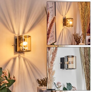 Bamako Licht omhoog & omlaag, Wandlamp LED Zwart, 1-licht