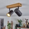 Gesteira Plafondlamp, Plafondspot houtlook, 2-lichts