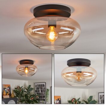 Mertola Plafondlamp, Kogellampje Amber, Duidelijk, 1-licht