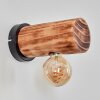 Argea Wandlamp, Muurspot Donkerbruin, Natuurlijke kleuren, Zwart, 1-licht