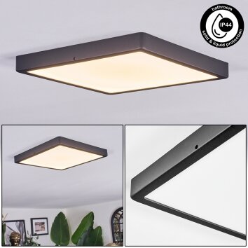 Finsrud Plafondlamp, Paneel LED Zwart, 1-licht