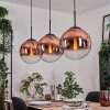 Gastor Hanglamp, Kogellampje, Hanglamp Duidelijk, Koperkleurig, 3-lichts