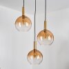 Grovsta Hanglamp, Kogellampje, Hanglamp Goud, Zwart, 3-lichts