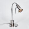 Felan Bureaulamp, Tafellamp, Leeslamp Chroom, Nikkel mat, 1-licht