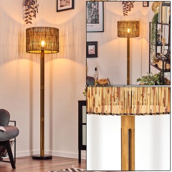 Cando Staande lamp Bruin, Natuurlijke kleuren, Zwart, 1-licht