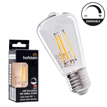 E27 LED 5 Watt warm wit dimbaar 500 Lumen