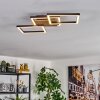 Bealo Plafondlamp LED houtlook, Zwart, 1-licht