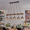 Ripoll Hanglamp, Kogellampje, Hanglamp Chroom, Rookkleurig, 5-lichts