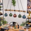 Ripoll Hanglamp, Kogellampje, Hanglamp Blauw, Groen, Koperkleurig, 5-lichts