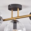 Gastor Plafondlamp, Kogellampje 42 cm Goud, Zwart, 3-lichts