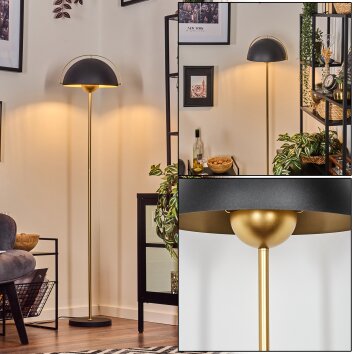 Guttsta Plafondlamp, Staande lamp Goud, Zwart, 4-lichts