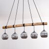 Ripoll Hanglamp, Kogellampje, Hanglamp Natuurlijke kleuren, Zwart, 5-lichts