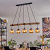 Ripoll Hanglamp, Kogellampje, Hanglamp Natuurlijke kleuren, Zwart, 5-lichts