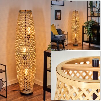 Mulstrand Staande lamp Natuurlijke kleuren, Zwart, 3-lichts