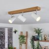 Gesteira Plafondlamp, Plafondspot Chroom, houtlook, 3-lichts