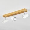 Gesteira Plafondlamp, Plafondspot Chroom, houtlook, 3-lichts