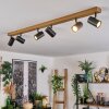 Gesteira Plafondlamp, Plafondspot houtlook, 6-lichts