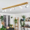 Gesteira Plafondlamp, Plafondspot Chroom, houtlook, 6-lichts